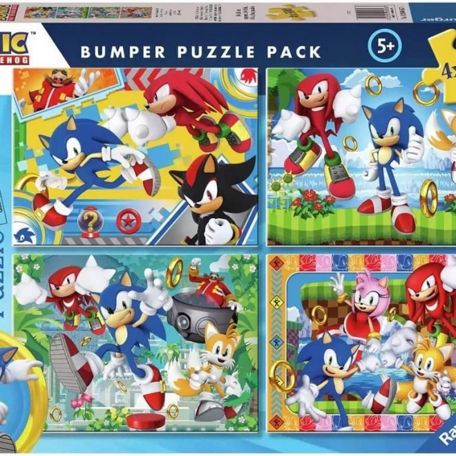 Ravensburger slagalica Sonic Jež 4x100 komada