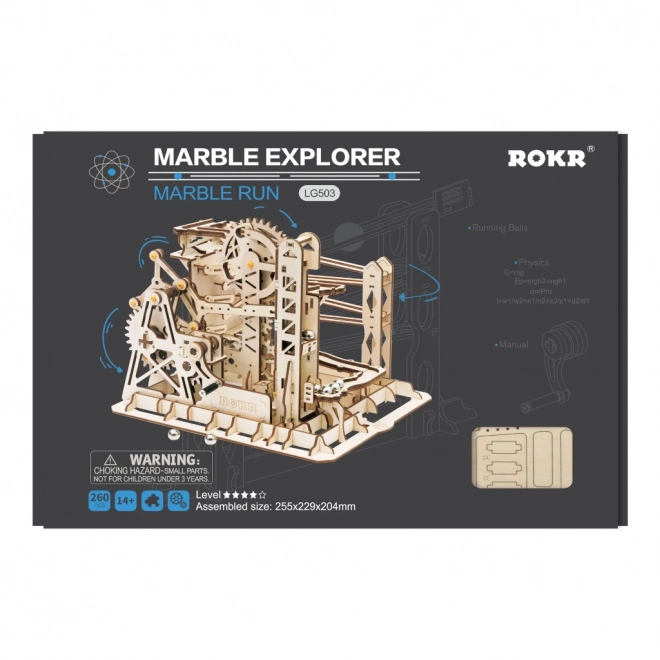 Kuglična staza Marble Explorer - 3D drvena građevina