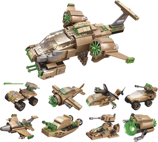 Stavebnica Qman Vojni Avion 1804