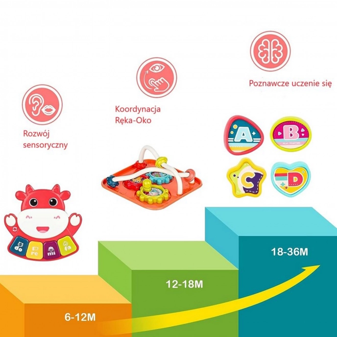 Interaktivna senzorska kocka Montessori 6u1