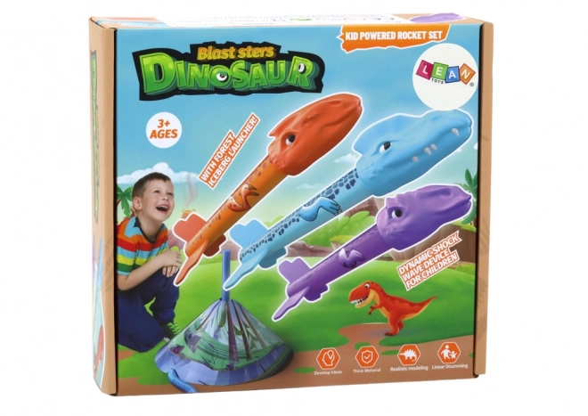 Igra s raketnim bacačem Dinosaur Šarene šumske pumpe
