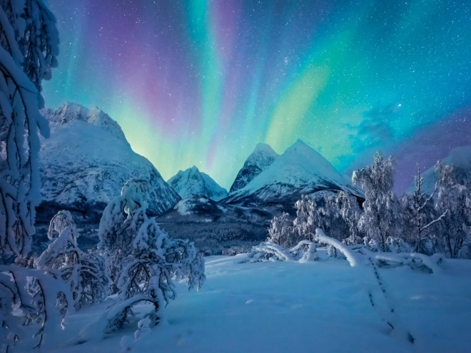 Puzzle Kad polarna svjetlost pleše
