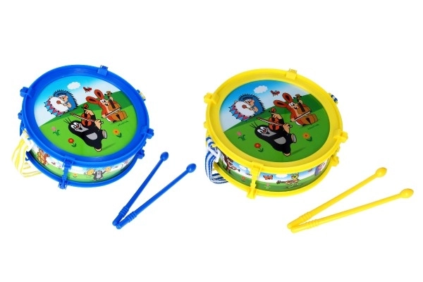 Krtek/Krtin bubanj plastika 20cm + 2 štapića u kutiji
