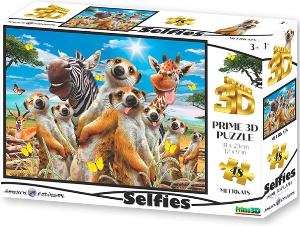 PRIME 3D puzzle Surikate Selfie 48 dijelova