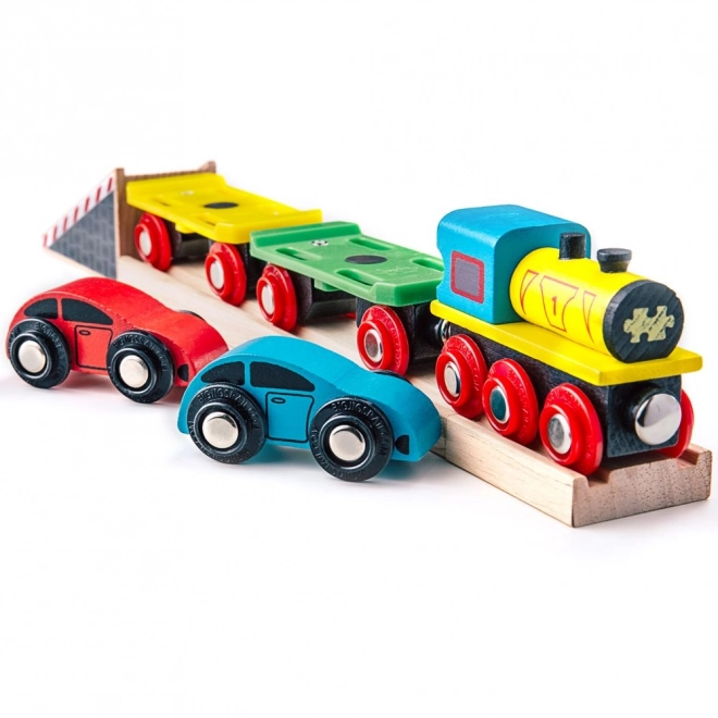 Bigjigs Rail Teretni vlak s autima i tračnicama