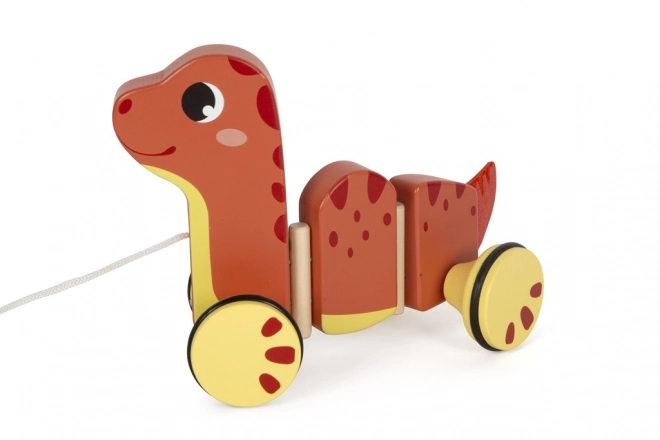 Mali drveni dinosaurus na povlačenje
