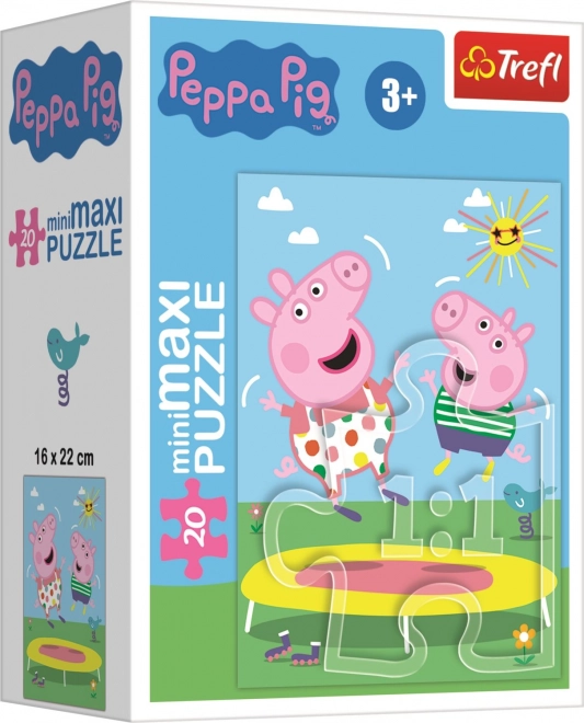 TREFL Puzzle Peppa Praščić: Na trampolinu 20 dijelova
