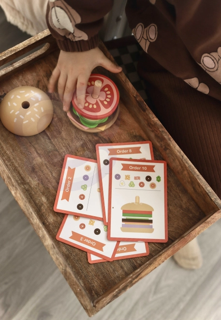 Drvena burger restoran WOOPIE GREEN za djecu