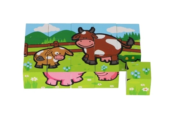 Drvene kocke Moje prve životinje 15 kom