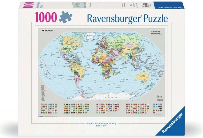 Politička karta svijeta Ravensburger puzzle 1000 dijelova