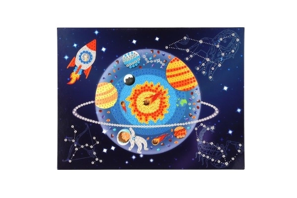 Kreativni set dijamantnog slikanja Svemir s naljepljivim dijamantima u kutiji 21x27x3cm