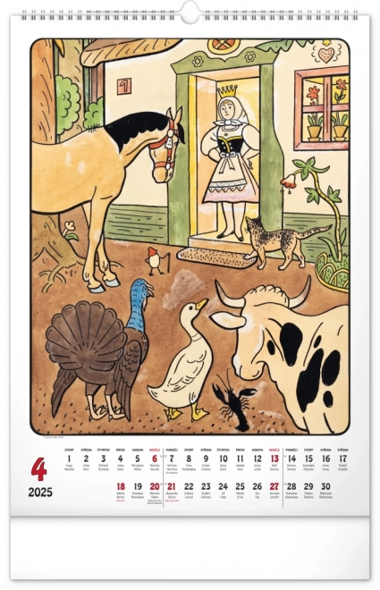 Zidni kalendar Josef Lada 2025, 33 × 46 cm