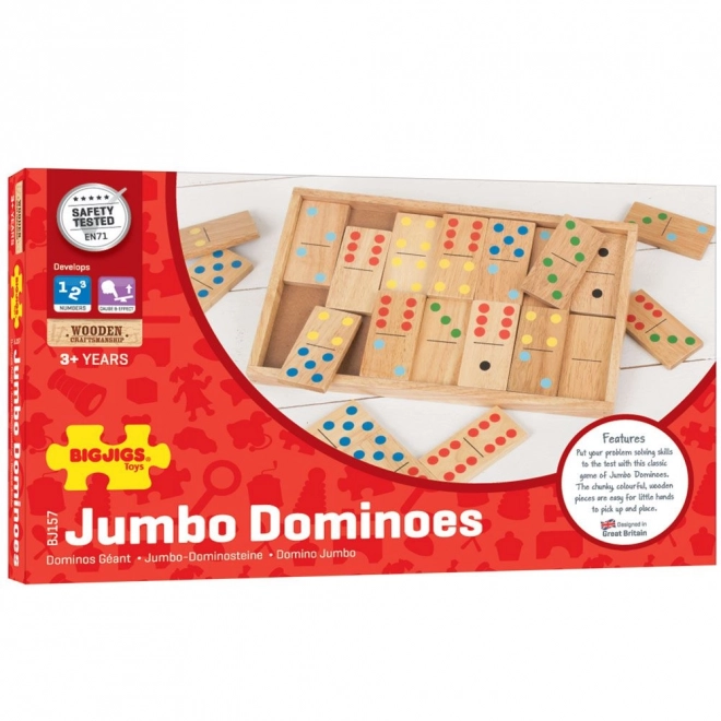 Bigjigs Toys Velike drvene domino