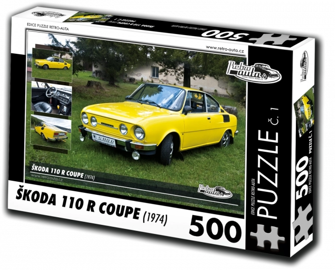Retroauta puzzle Škoda 110 R Coupe 1974. – 500 dijelova