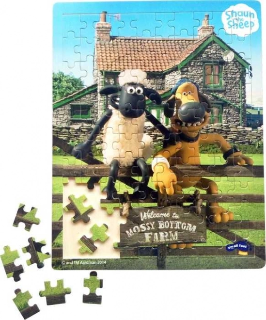 Drvene puzzle Small Foot – Ovčica Shaun, 100 dijelova