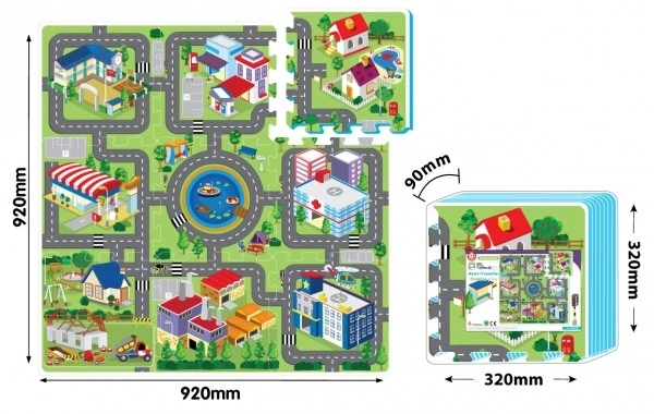 Pjenaste puzzle s motivom grada 9 kom