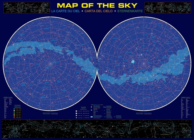 EUROGRAPHICS Puzzle Mapa Nebe 1000 Dijelova