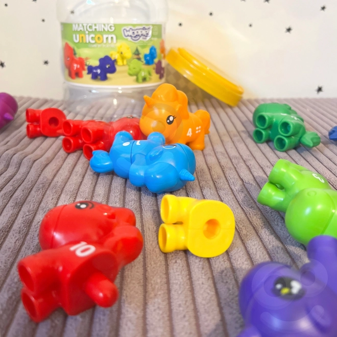 Montessori komplet za učiti brojeve i boje Jednoroga
