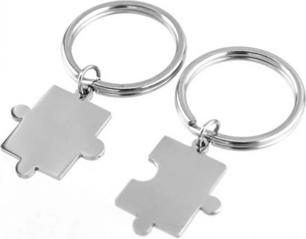 Čelični privjesci za ključeve Puzzle – set 2 kom