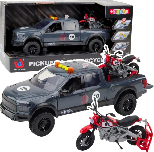 Pickup i motor s svjetlima i zvukovima siva 1:12 igračka