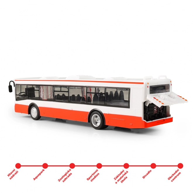 Autobus koji najavljuje stanice na češkom 28 cm
