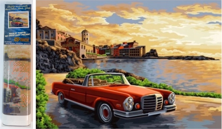 Dijamantno slikanje NORIMPEX – vožnja uz obalu 30 × 40 cm