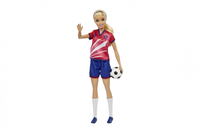 Barbie nogometna lutka u crvenom dresu