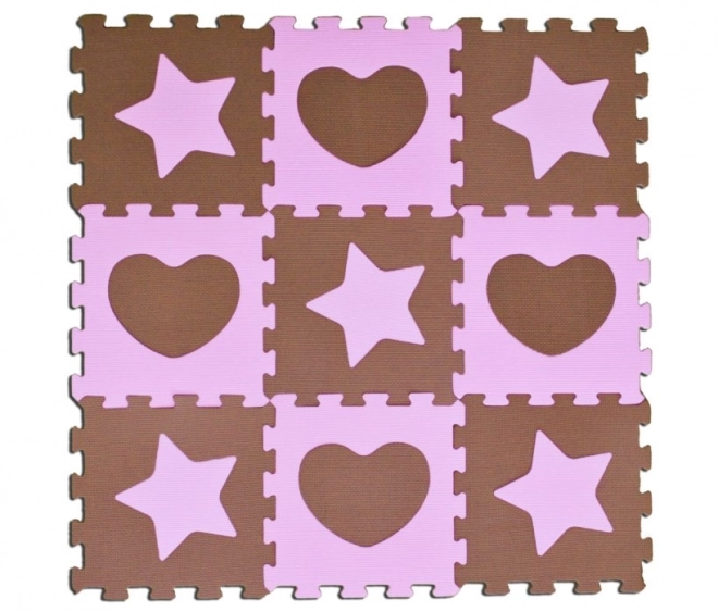 Pjenaste puzzle zvijezde i srca ružičaste