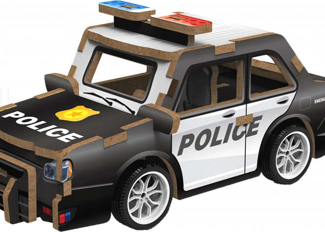3D drvene puzzle policijskog auta