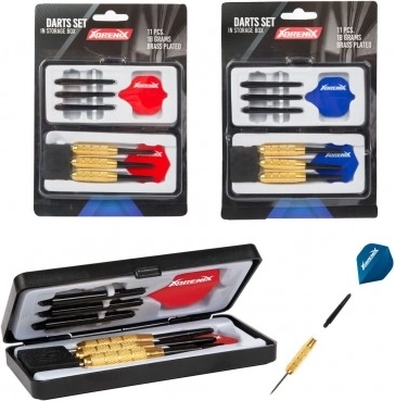 Set strelica za pikado s metalnim vrhovima i etuijem, 3 kom