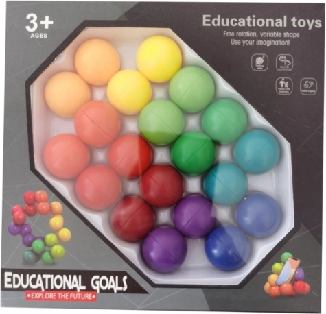 Edukativne puzzle loptice 3+ – šarene spojive kuglice