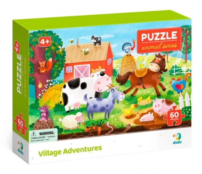 DODO Puzzle Životinje: Avanture na selu 60 komada