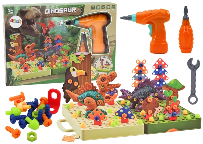 3D građevinski puzzle blokovi DIY Dinosauri Odvijačuća bušilica