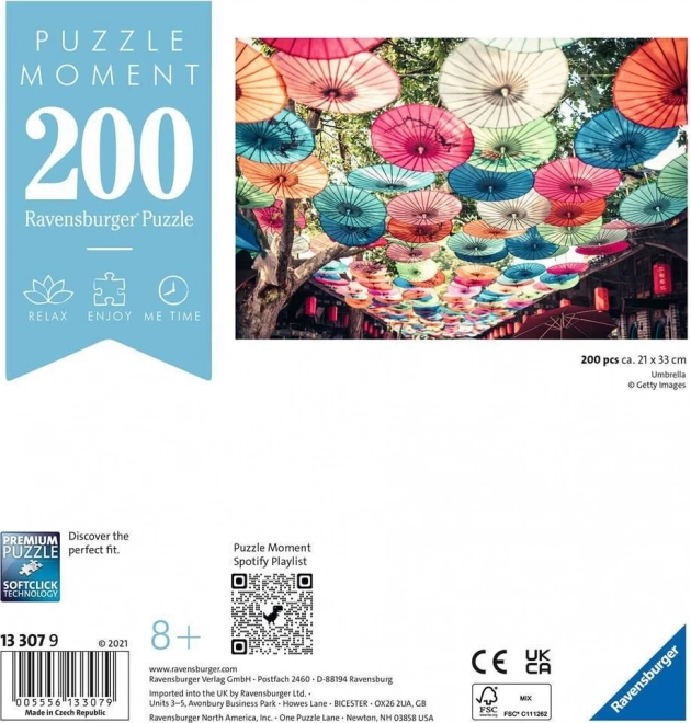 RAVENSBURGER Puzzle Trenutak: Kišobrani 200 dijelova