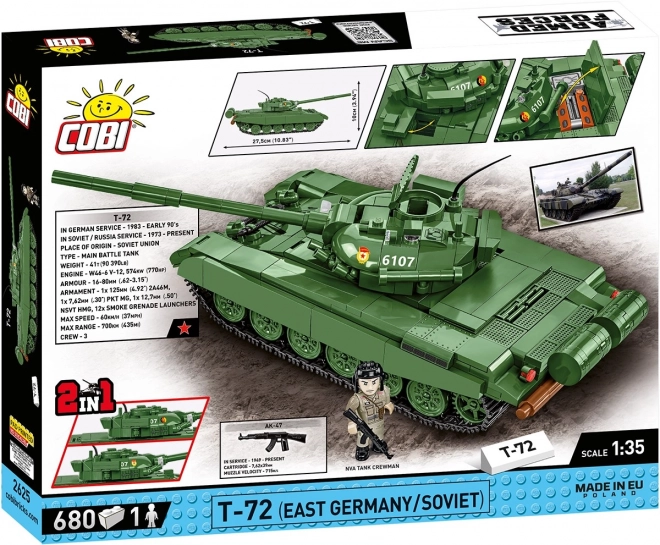 COBI 2625 Oružane snage T-72 (DDR/SOVJET), 1:35, 680 k, 1 f