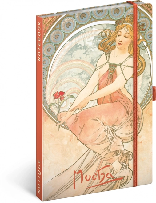 NOTIQUE Bilješke Alfons Mucha – Slikarstvo, s linijama, 13 x 21 cm