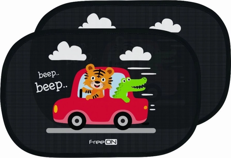 FreeON sjenila za auto sa životinjama, UPF 50+, 48 × 31 cm