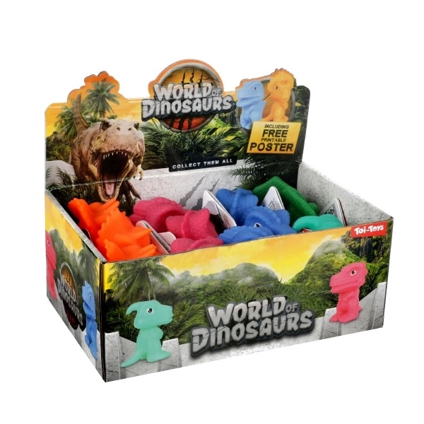 Gumeni dinosaurus 8 cm - 5 vrsta u kutiji