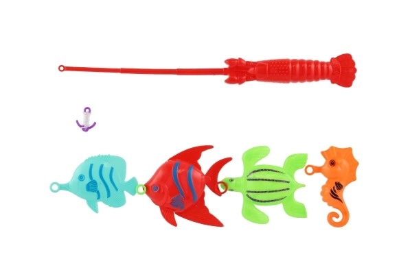 Igra riba/ribar sa štapom 26cm plastika 5 boja na karti 15,5x49x2cm