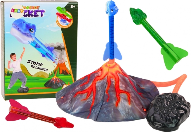 Igraći set – podesivi raketni bacač dinosaurusa s vulkanom