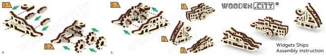 Drvene 3D puzzle mini set brodova