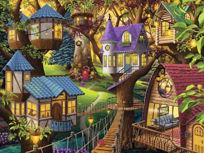 Puzzle Sumrak u krošnjama drveća 1500 komada