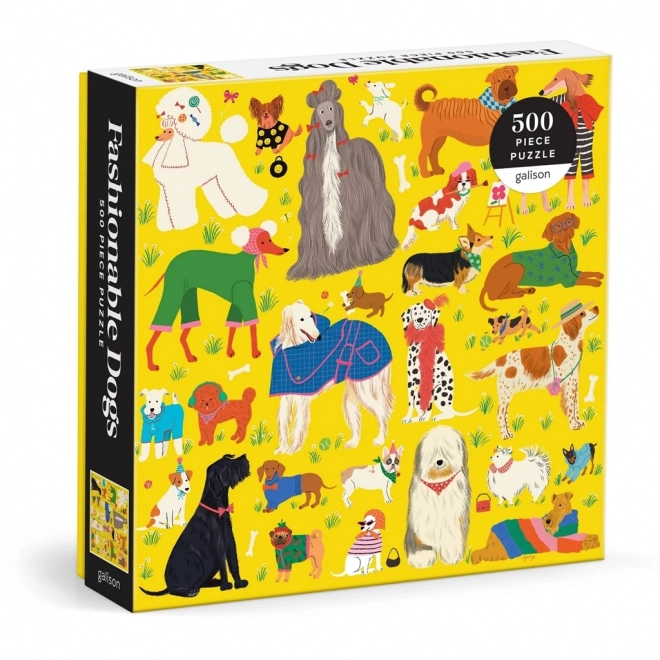 Galison Puzzle Šik psi 500 dijelova