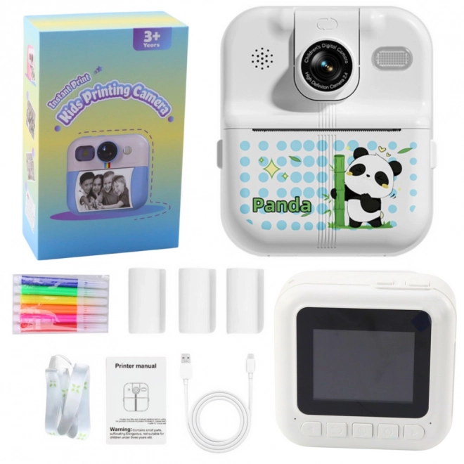 Instantni fotoaparat s termotiskarom Panda bijeli