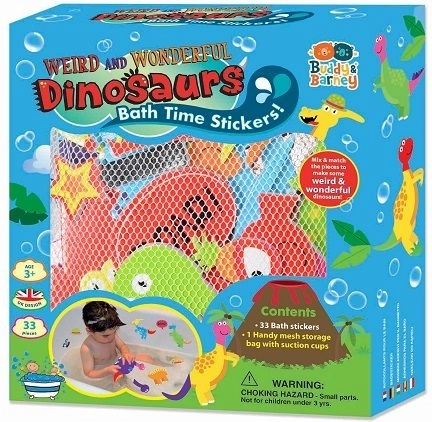 Pjenaste kupaonske naljepnice Ludi dinosauri s mrežicom