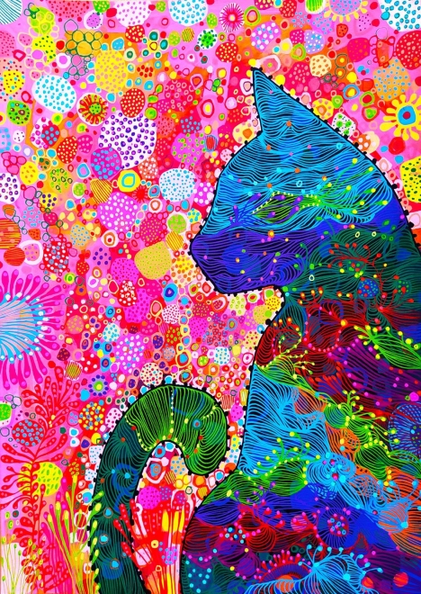 Puzzle Lutajuća mačka 1500 dijelova ENJOY