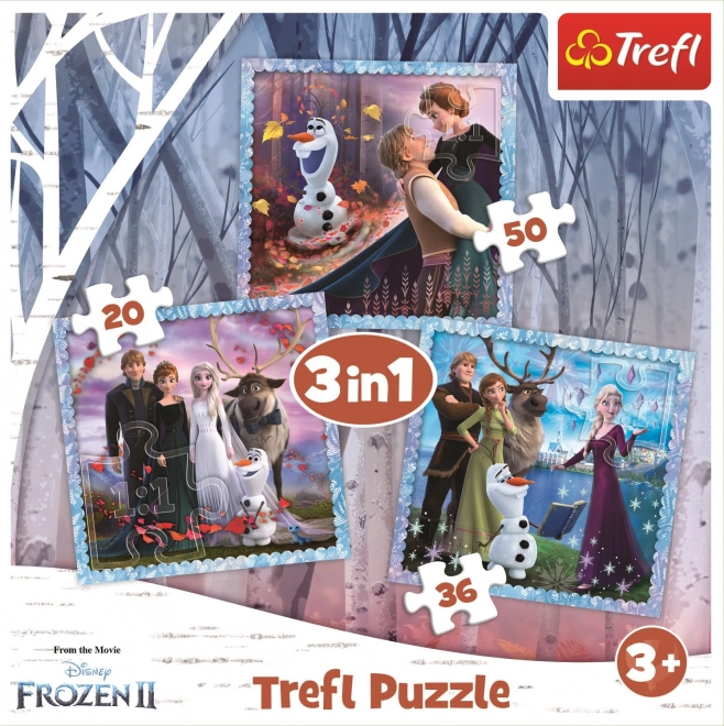 TREFL Puzzle Ledeno kraljevstvo 2: Čarobna priča 3u1 (20,36,50 dijelova)
