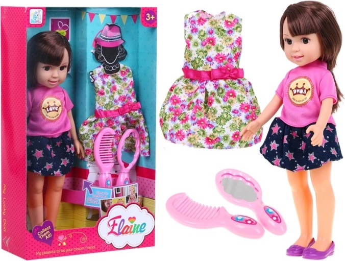 Velika stilistička lutka za djecu 3+ s dodacima – Brineta