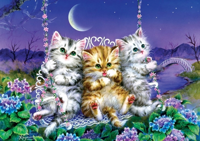 Puzzle ART PUZZLE Mačići na ljuljački 500 dijelova