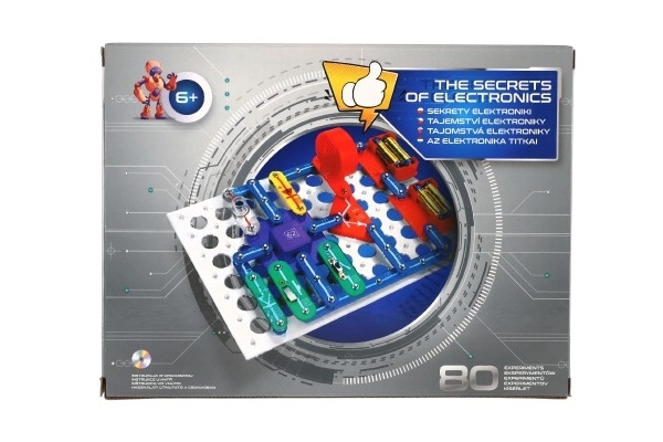 Tajanstveni svijet elektronike 80 eksperimenata mini na baterije u kutiji 24x18x4cm od 6 godina